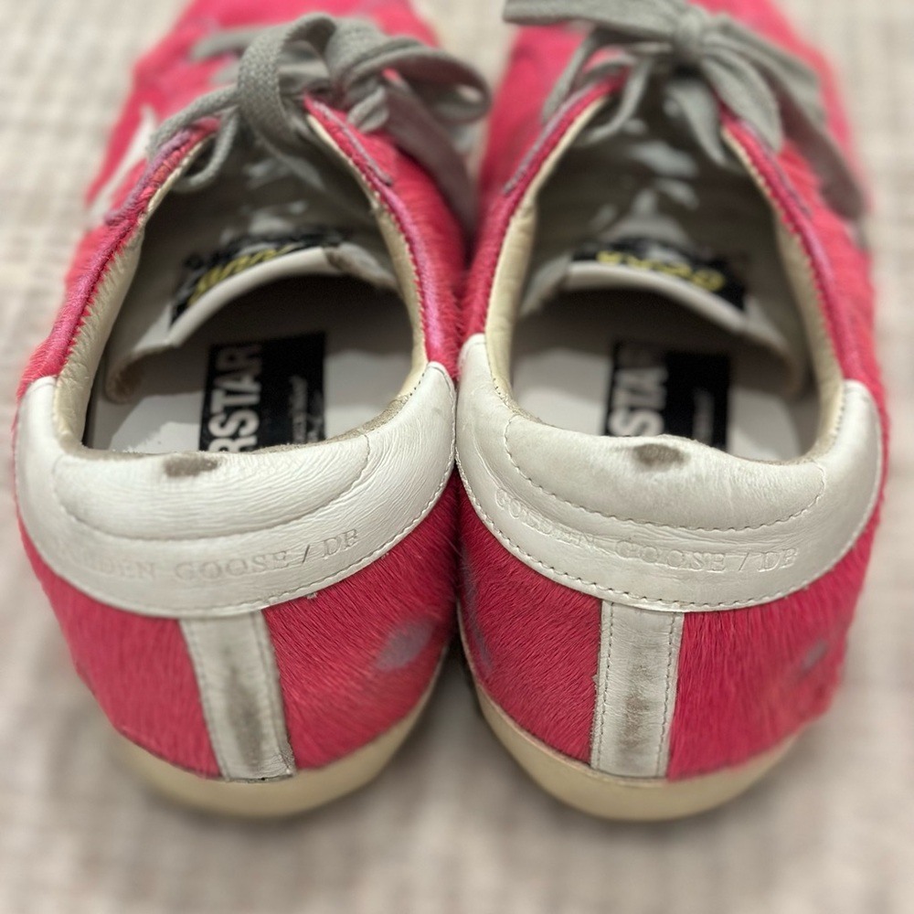 Golden goose sneakers with pink pony hair, lightly worn, size 38 - Picture 5 of 6